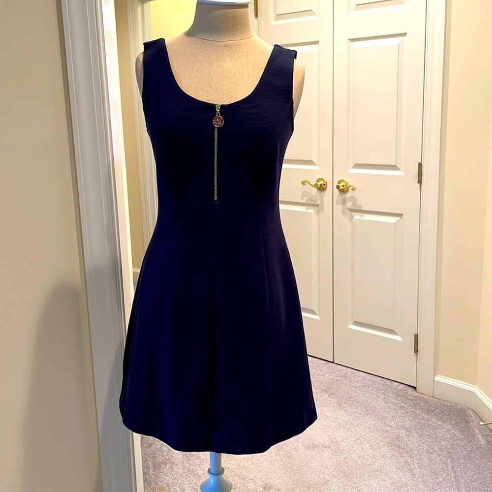 Navy Lilly Pulitzer Front Zip Mini Dress/Small